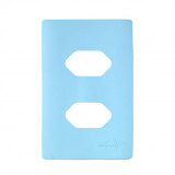 Placa P/ 2 Tomadas 4x2 - Novara Celeste